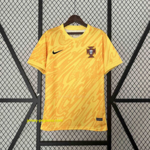 2024 Portugal Goalkeeper Yellow Kit UEFA Euro Football Replicas