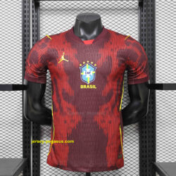 2026 Brazil Yellow Goalkeeper Wolrd Cup 2026 Kit Player Version Football AAAAJer