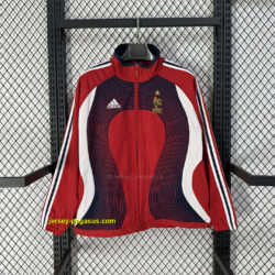2006 France Retro Windbreaker Red Jackets