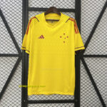Cruzeiro Goalkeeper Yellow Kit Soccer T-Shirt