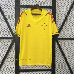 Cruzeiro Goalkeeper Yellow Kit Soccer T-Shirt