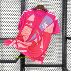 Flamengo Goalkeeper Pink Shirt Football Uniform