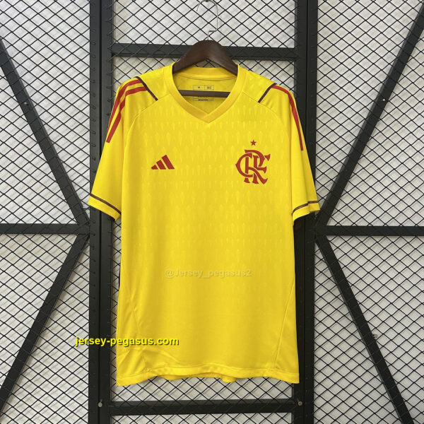 Flamengo Goalkeeper Yellow Kit Soccer T-Shirt