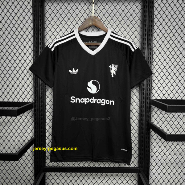 Manchester United Black GoalKeeper Kit Soccer Uniforms Soccer