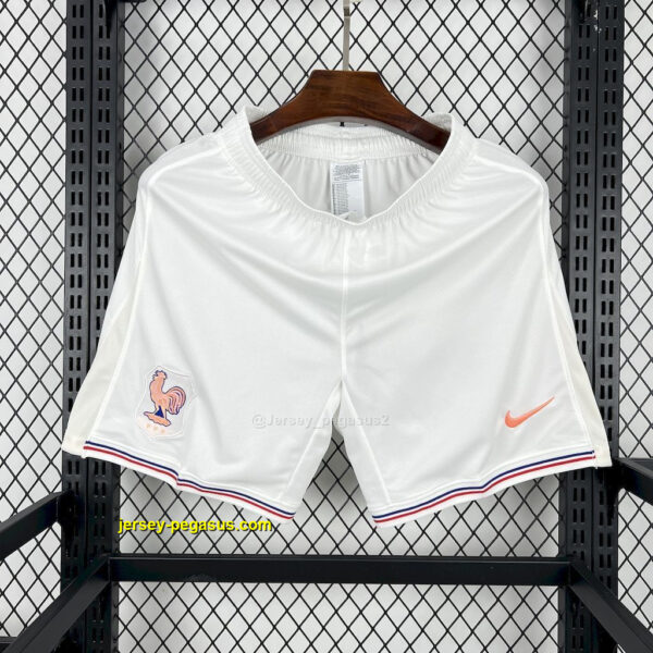 2025 France White Shorts Football Pants