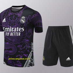 Real Madrid Purple Dragon Training Kits(Top+Shorts) Football Replicas