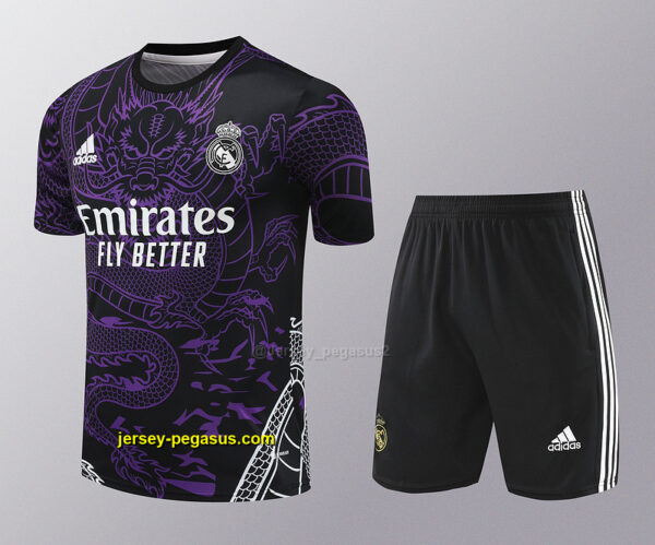 Real Madrid Purple Dragon Training Kits(Top+Shorts) Football Replicas