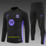 Barcelona Black Joint Edition Half Zipper Jacket+Long Pants