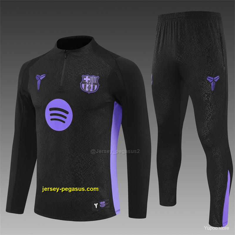 Barcelona Black Joint Edition Half Zipper Jacket+Long Pants Barcelona Black Joint Edition Half Zipper Jacket+Long Pants