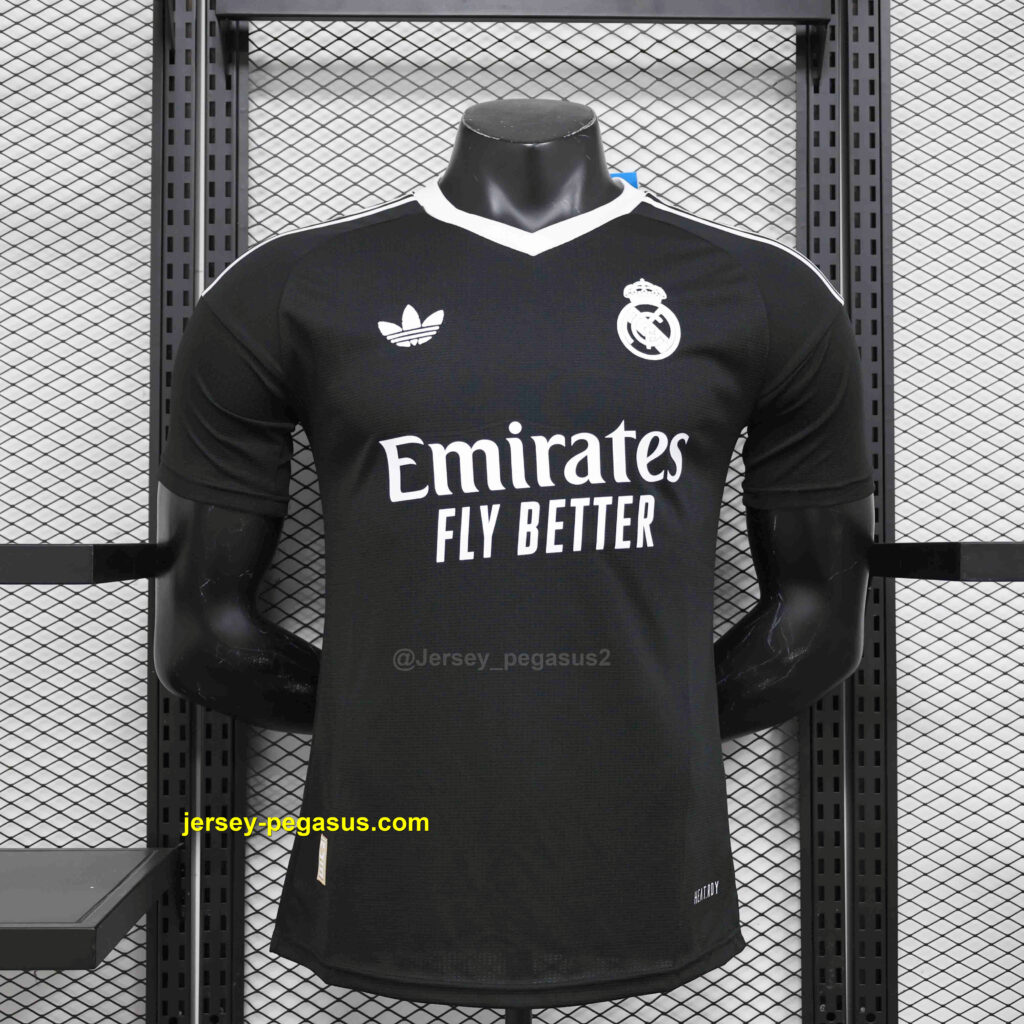 Real Madrid Black GoalKeeper Kit Player Version Shirt Soccer