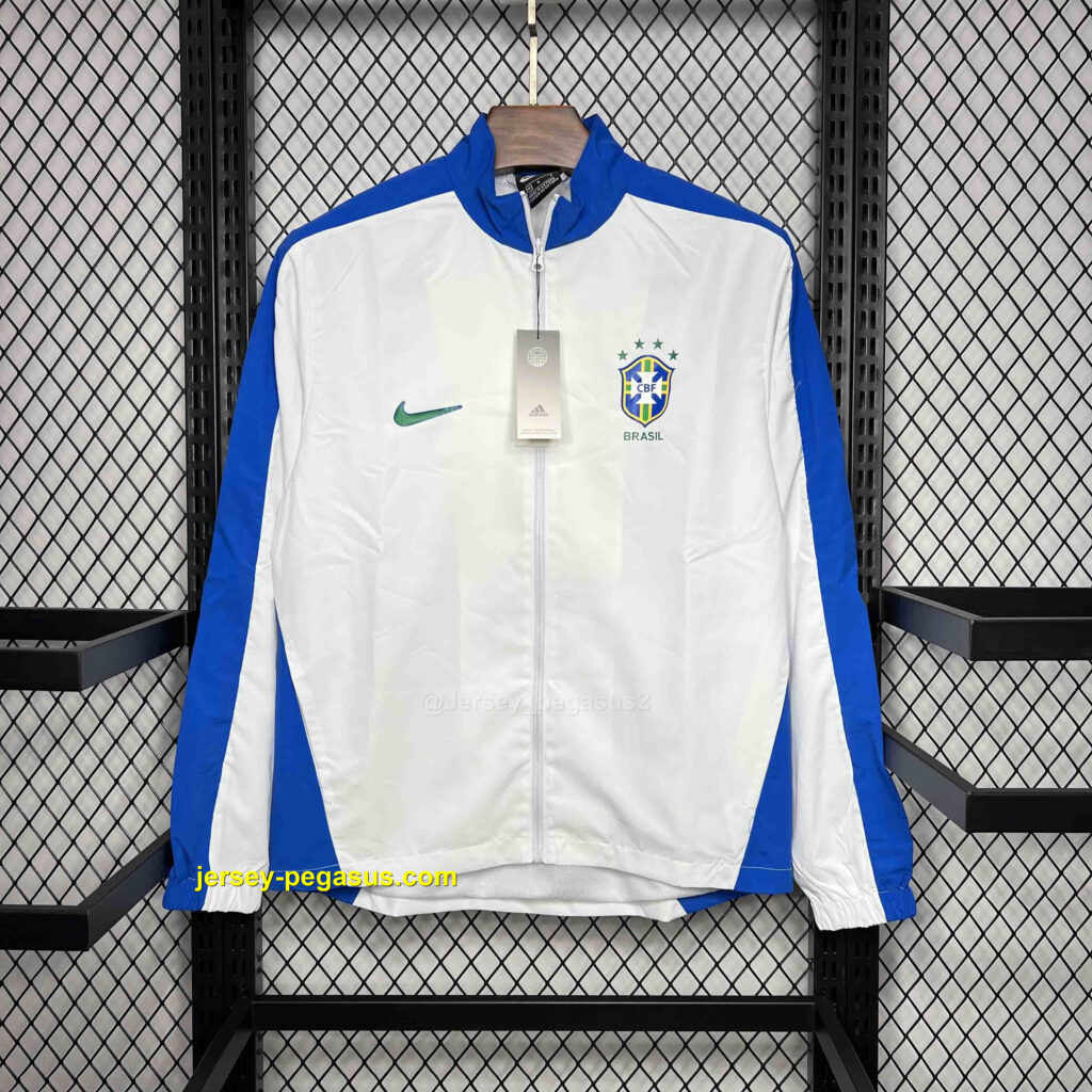 2024 Brazil White Windbreaker Jacket Sport