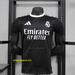 Real Madrid Black Goalkeeper Kit Player Version Shirt