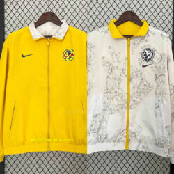 2024 Club America Trench Coat Reversible Windbreaker Double-Sides Jacket Soccer