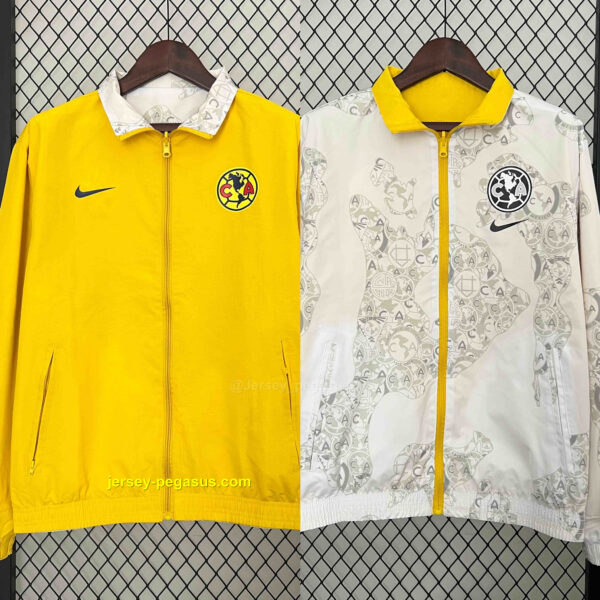 2024 Club America Trench Coat Reversible Windbreaker Double-Sides Jacket Soccer 2024 Club America Trench Coat Reversible Windbreaker Double-Sides Jacket Soccer
