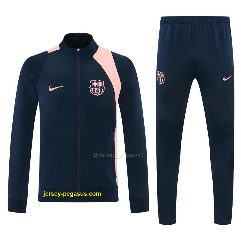 Barcelona Navy Blue & Pink Full Zipper Jacket Tracksuit + Long Pants Barcelona Navy Blue & Pink Full Zipper Jacket Tracksuit + Long Pants