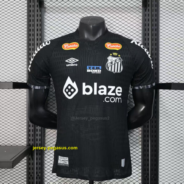 Santos Black Goalkeeper Kit Player Version Apparels