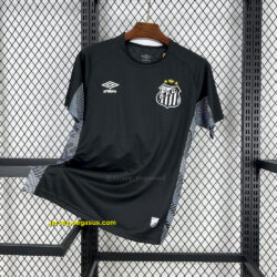 Santos Black Goalkeeper Kit Soccer T-Shirt