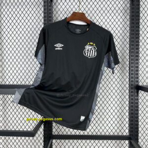 Santos Black Goalkeeper Kit Soccer T-Shirt