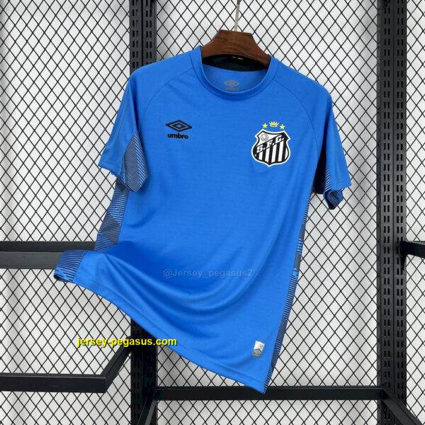 Santos Blue Goalkeeper Kit Football T-Shirt