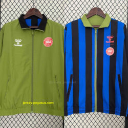 2024 Denmark Trench Coat Reversible Windbreaker Double-Sides Jacket Soccer AAAAJ