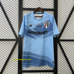 Sao Paulo Goalkeeper Blue Shirt Soccer Uniform