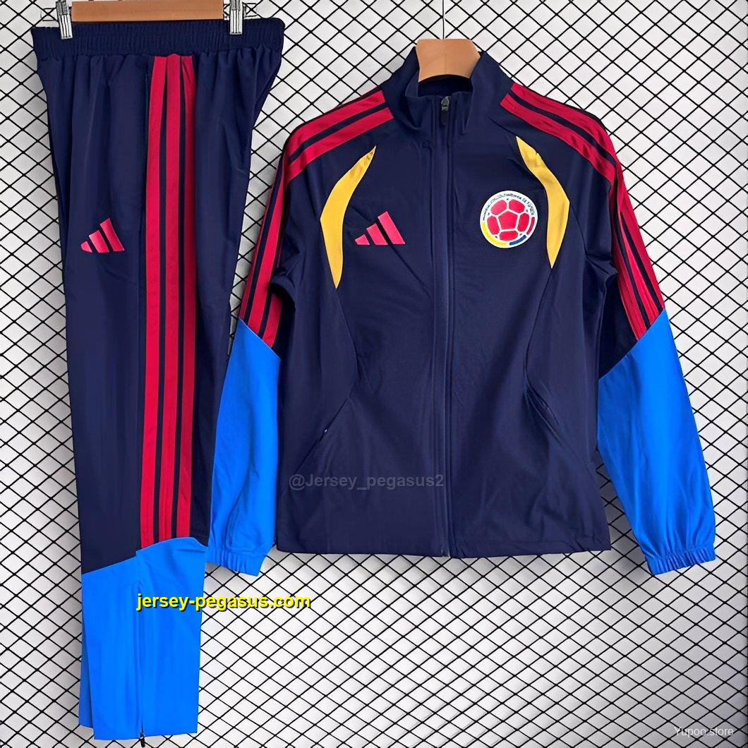 2026 Colombia Navy Full Zipper Windbreaker + Long Pants 2026 Colombia Navy Full Zipper Windbreaker + Long Pants