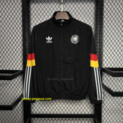 2024 Germany Originals Track Black Windbreaker Jacket