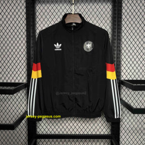 2024 Germany Originals Track Black Windbreaker Jacket