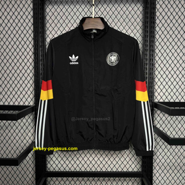 2024 Germany Originals Track Black Windbreaker Jacket