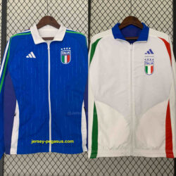 2024 Italy Reversible Windbreaker Home&Away Style Double-Sides Jacket Soccer Jer