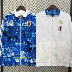 2024 Japan Blue&White Trench Coat Reversible Windbreaker Jacket Soccer AAAAJerse
