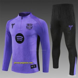 Barcelona Purple Joint Edition Half Zipper Jacket+Long Pants