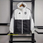 2024 Manchester United White and Black Windbreaker Jacket Football Replicas Yupo