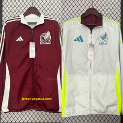 2024 Mexico Trench Coat Reversible Windbreaker Double-Sides Jacket