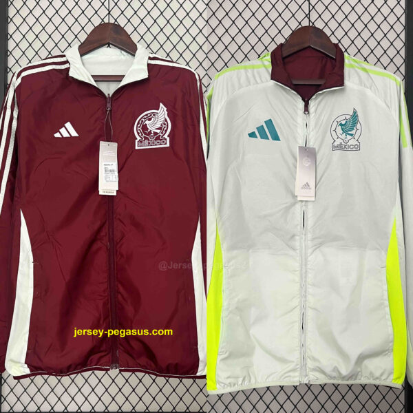 2024 Mexico Trench Coat Reversible Windbreaker Double-Sides Jacket