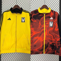 2024 Tigres UANL Orange&Yellow Trench Coat Reversible Windbreaker Double-Sides J