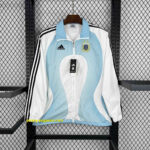2025 Argentina White Blue Windbreaker Jacket