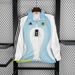 2025 Argentina White Blue Windbreaker Jacket
