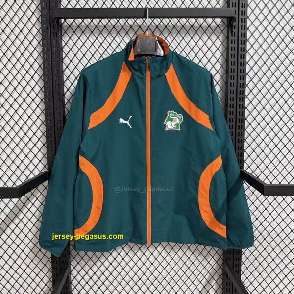 2026 Ivory Coast Green Windbreaker Soccer Jackets 2026 Ivory Coast Green Windbreaker Soccer Jackets