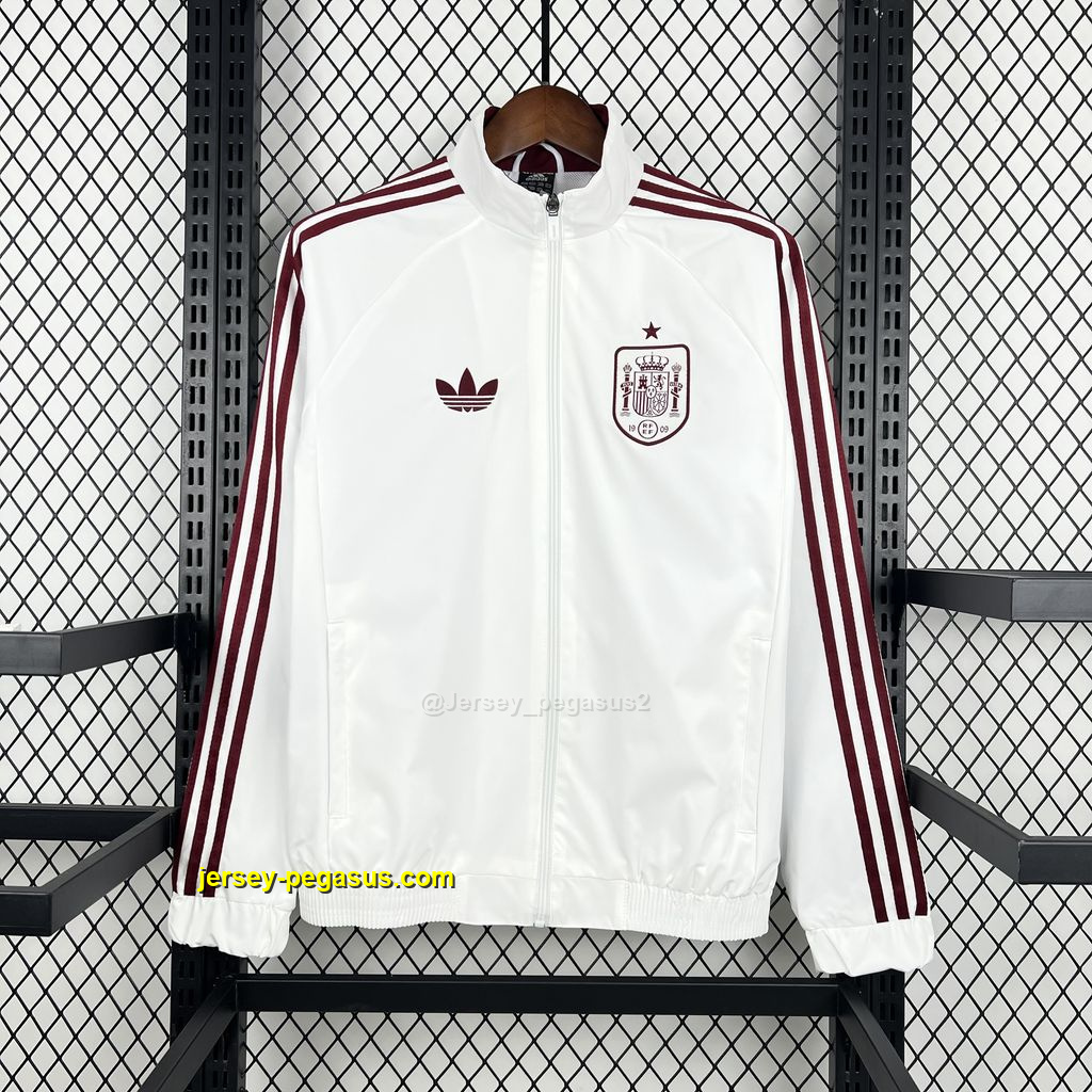 2026 Spain Away Style Beige Windbreaker Jacket
