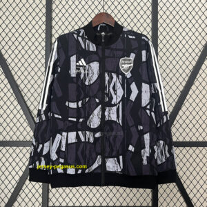 Arsenal Grey&black Windbreaker Jacket Football
