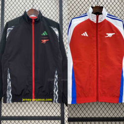 Arsenal Red&Black Trench Coat Reversible Windbreaker Double-Sides Jacket AAAAJer