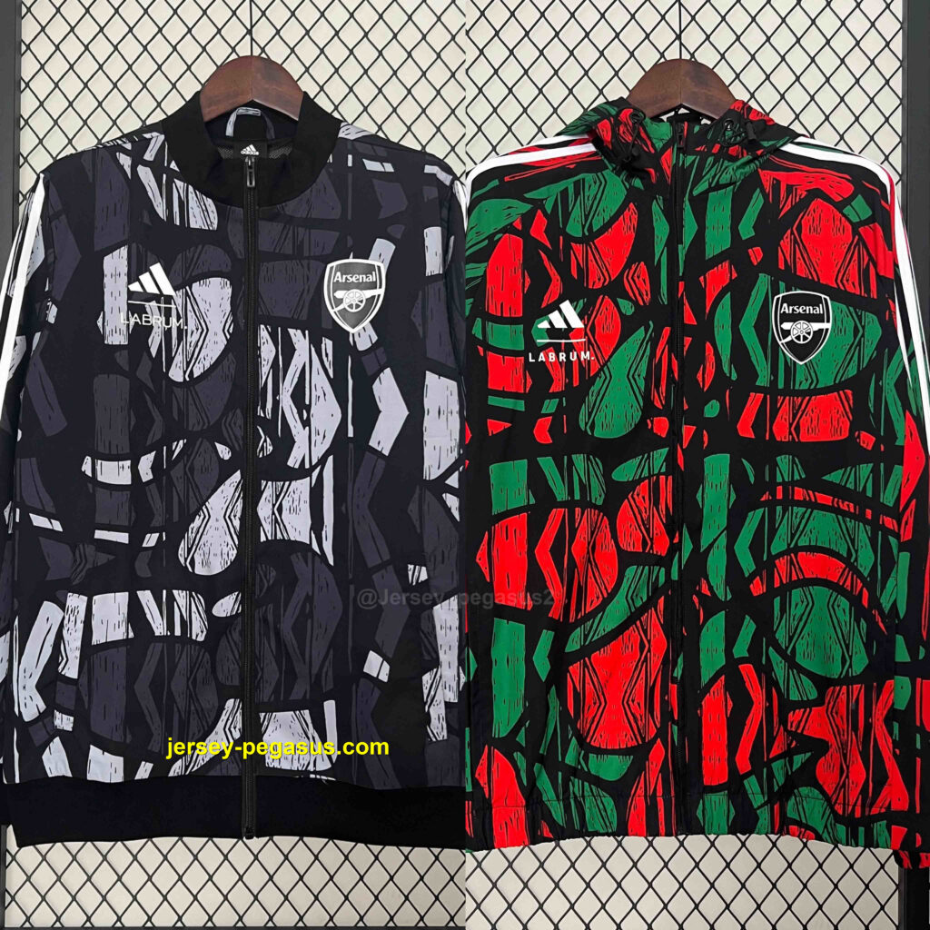 Arsenal Trench Coat Reversible Windbreaker Double-Sides Jacket