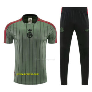 Bayern Dark Green Short Sleeve Tracksuit + Long Pants