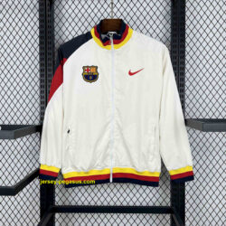 Barcelona White Windbreaker Jacket