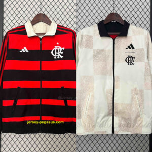 Flamengo Trench Coat Reversible Windbreaker Double-Sides Jacket Soccer