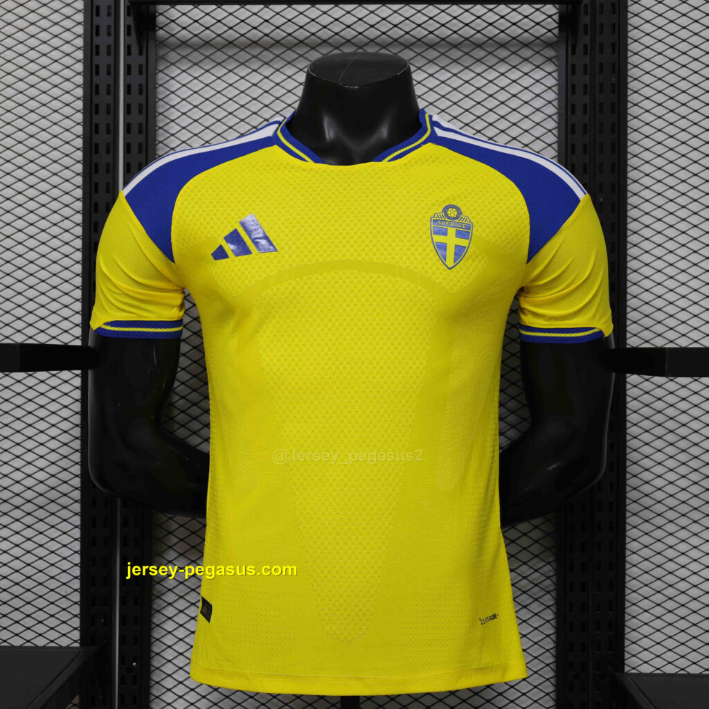 2026 Sweden Home Wolrd Cup 2026 Kit Player Version Football T-Shirt