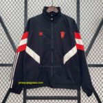Manchester United Black Windbreaker Jacket