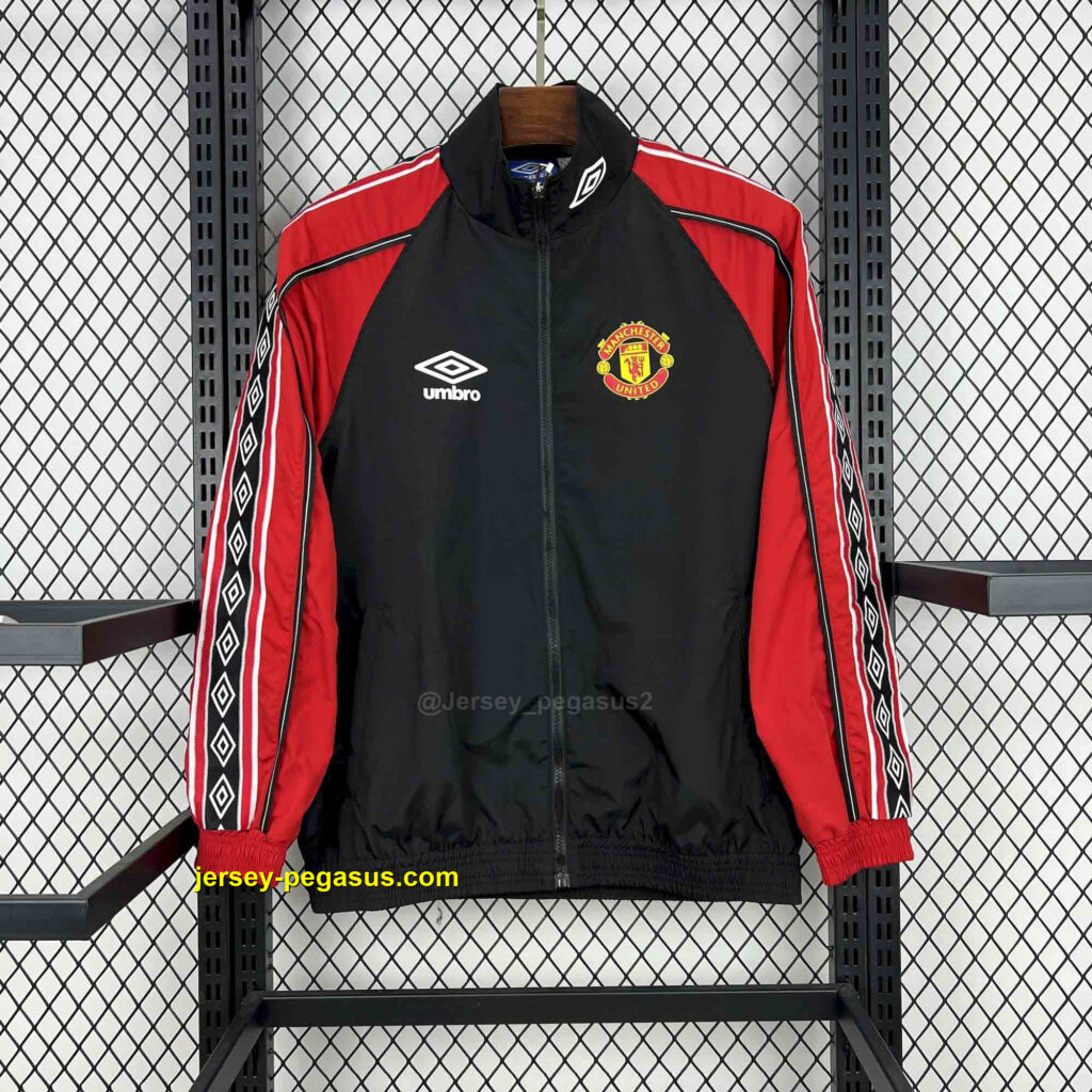 Manchester United Black&Redl Windbreaker Jacket