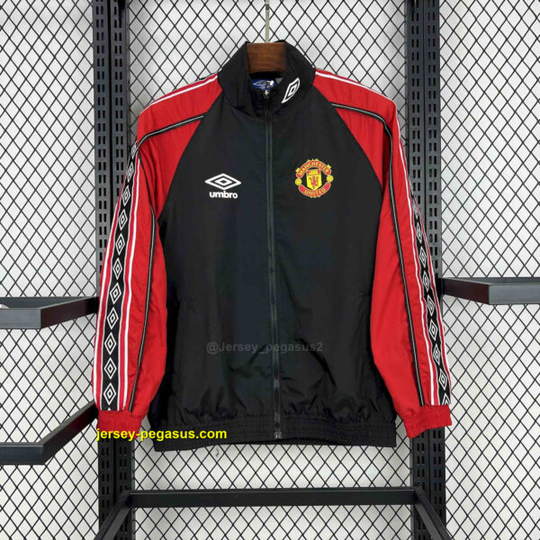 Manchester United Black&Redl Windbreaker Jacket Manchester United Black&Redl Windbreaker Jacket